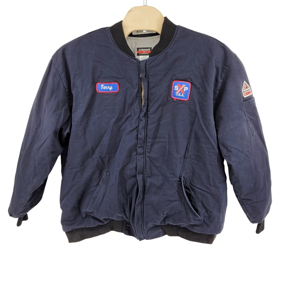 Bulwark FR Flame Resistant Work Jacket Size 3XL Navy‎ Cat 4 2112